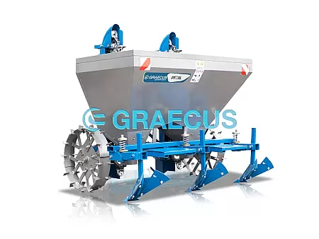 GRAECUS PF2XL Πατατοφυτευτής - Σπαρτική Μηχανή Πατάτας Διπλής Σειράς 300Lit + Κουτί Για Φάρμακο