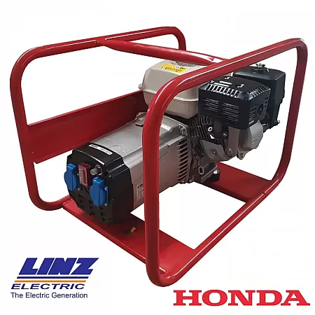 Τριφασική Γεννήτρια Βενζίνης LINZ 5.5KVA Με Μίζα Με Κινητήρα HONDA 9.0Hp
