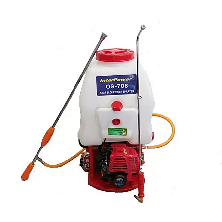 INTERPOWER 708 Ψεκαστικό Πλάτης Βενζινοκίνητο Με 2 Αυλούς