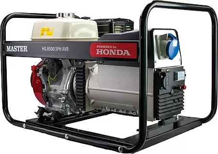 MASTER HG 8000 3ΡΗ Γεννήτρια Βενζίνης Τριφασική 8.2KVA Με Σταθεροποιητή Τάσης AVR Με Κινητήρα HONDA