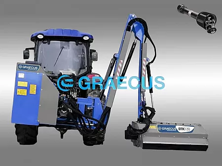 GRAECUS BTK150 Τηλεσκοπικός Καταστροφέας 150cm Με Βραχιόνα Αυτόνομος Για Τρακτέρ Βαρέως Τύπου
