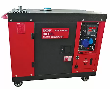 KOOP KDF 11000 Q Αθόρυβη Γεννήτρια Πετρελαίου 10.0 KVA Μονοφασική  230V / 50Hz Με Μίζα - Μπαταρία Και AVR