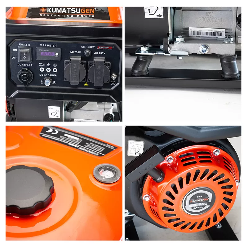 KUMATSUGEN GB4500 Γεννήτρια Βενζίνης 4.4Kva Inverter Ανοικτού Τύπου