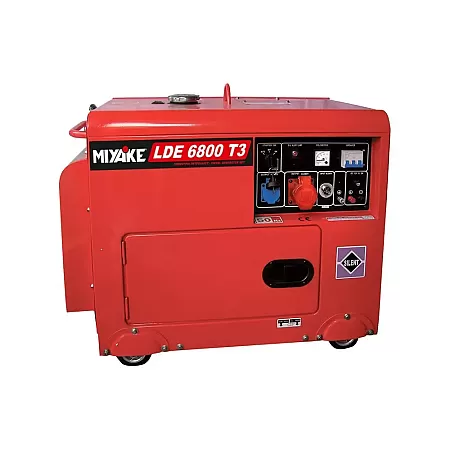 MIYAKE LDE 6800T3 Αθόρυβη Τριφασική Γεννήτρια Πετρελαίου 6.8Kva Με Μίζα - Μπαταρία Και AVR