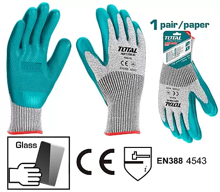TOTAL TSP1706-XL Γάντια Εργασίας Latex Anti-Cut