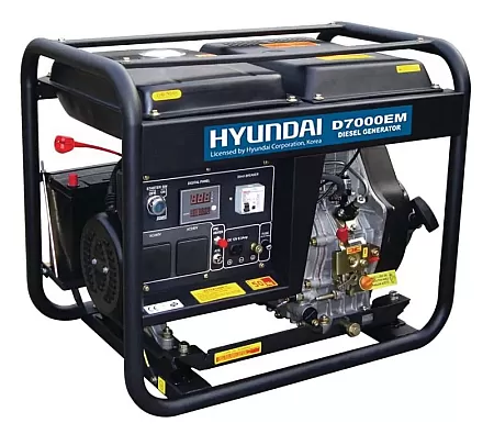 HYUNDAI D7000ET Τριφασική Γεννήτρια Πετρελαίου 7.0Kva Με Μίζα, Μπαταρία Και AVR