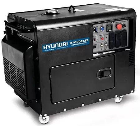 HYUNDAI D7000ETS Αθόρυβη Τριφασική Γεννήτρια Πετρελαίου 7.0Kva Με Μίζα, Μπαταρία Και AVR