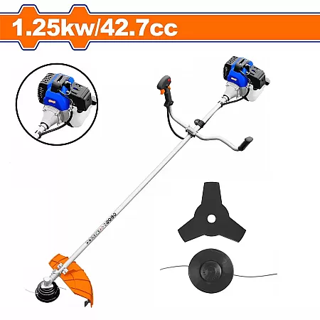 WADFOW WGM1543 Χορτοκοπτικό Βενζίνης 42.7cc - 2.0Hp Με Δίσκο Και Μεσινέζα