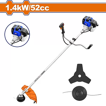 WADFOW WGM1552 Χορτοκοπτικό Βενζίνης 52.0cc - 2.2Hp Με Δίσκο Και Μεσινέζα