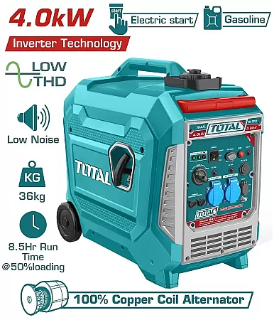 TOTAL TP547506E Ηλεκτρογεννήτρια Βενζίνης Inverter 4.000W Με Μίζα Και AVR