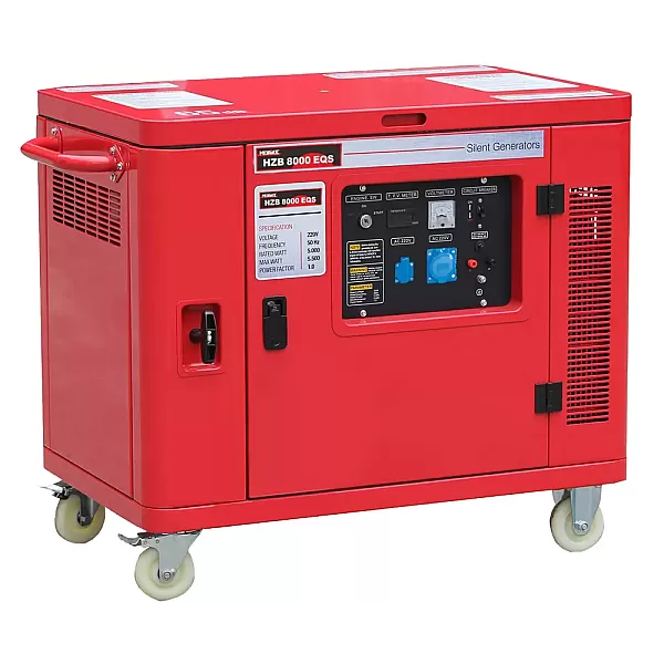 MIYAKE HZB 8000 EQS Τριφασική Και Μονοφασική Γεννήτρια Βενζίνης 8.0KVA Κλειστού Τύπου Με Μίζα - Μπαταρία Και AVR