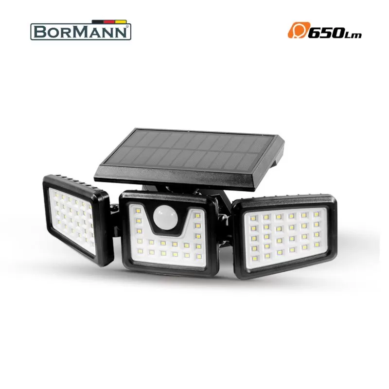 BORMANN BLF4000 Ηλιακός Προβολέας Led Ασφαλείας 6.5W Με Ανιχνευτή Κίνησης