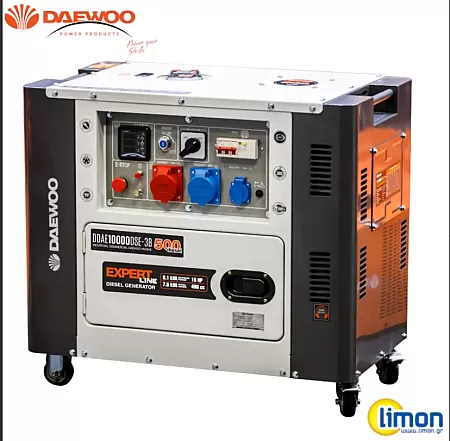 DAEWOO DDAE-10000SE-3B Αθόρυβη Τριφασική Και Μονοφασική Γεννήτρια Πετρελαίου 8.1Kva Με Μίζα, Μπαταρία Και AVR