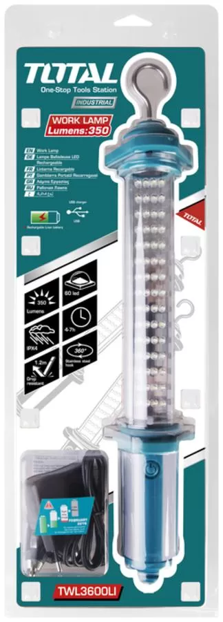 TOTAL TWL3600LI Λάμπα Συνεργείου Επαναφορτιζόμενη Λιθίου