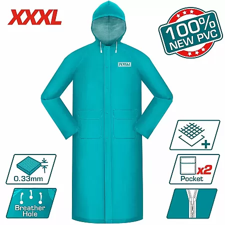 TOTAL THTRC031.XXXL Αδιάβροχη Καπαρντίνα Β.Τ. XXXL