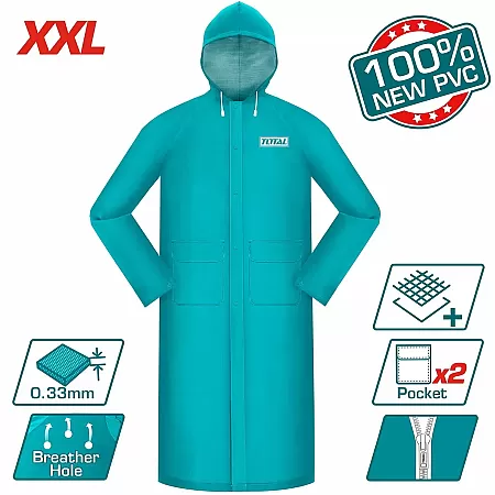 TOTAL THTRC031.XXL Αδιάβροχη Καπαρντίνα Β.Τ. XXL