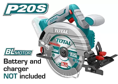 TOTAL TSLI1651 Δισκοπρίονο Ξύλου Μπαταρίας Λιθίου 20V