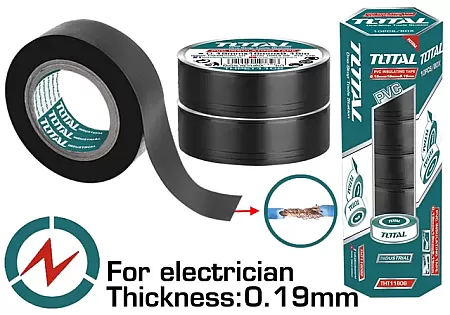 TOTAL THPET1102 Μονωτική Ταινία Μαύρη
