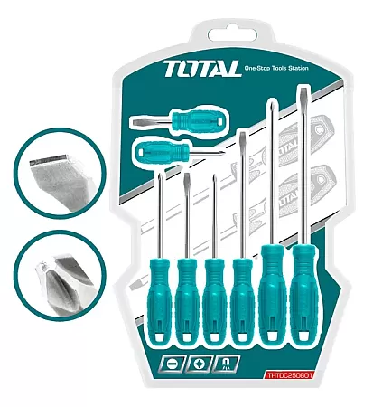 TOTAL THTDC250801 Σετ 8 Τεμάχια Κατσαβίδια