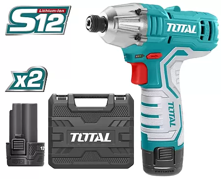 TOTAL TIRLI1201 Παλμικό Κατσαβίδι Μπαταρίας Λιθίου 12V - 1.5Ah - 100Nm Με 2 Μπαταρίες