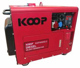 KOOP KDF 9500 Q-3 Αθόρυβη Γεννήτρια Πετρελαίου 8.3 KVA Τριφασική 400V / 50Hz Με Μίζα - Μπαταρία Και AVR