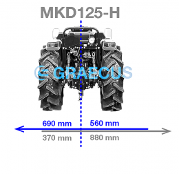 GRAECUS MKD125-H Συρόμενος καταστροφέας μεσαίου τύπου 125cm με υδραυλική μετατόπιση