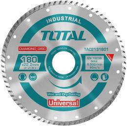 TOTAL TAC2131801 Διαμαντόδισκος Universal Turbo Φ180 Χ 22,2mm