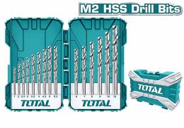 TOTAL TACSDL51502 Σετ 15 Τεμάχια Τρυπάνια HSS M2