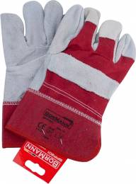 BORMANN BPP201 Γάντια Δερματοπάνινα Κόκκινα