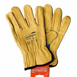 BORMANN BPP204 Γάντια Εργασίας Οδηγού Δερμάτινα Κίτρινα Lux