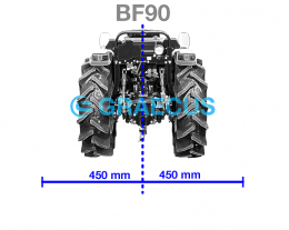 GRAECUS BF90 Φρέζα βαρέως τύπου 90cm σταθερή γραναζωτή