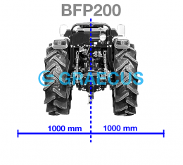 GRAECUS BFP200 Φρέζα βαρέως τύπου 200cm σταθερή γραναζωτή