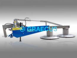 GRAECUS DX165-H Χορτοκοπτικό 2 Δίσκων 165cm Με Υδραυλική Ανύψωση