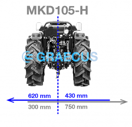 GRAECUS MKD105-H Συρόμενος καταστροφέας μεσαίου τύπου 105cm με υδραυλική μετατόπιση