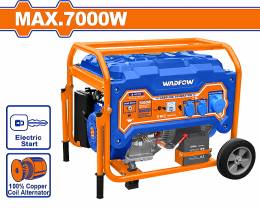 WADFOW WGEAA09 Μονοφασική Ηλεκτρογεννήτρια Βενζίνης 7.000W Με Μίζα Και Ρόδες Μεταφοράς